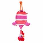 Dispenser Organizador de Bolsas Gallina Etelvina Rayada Coral Violeta