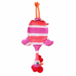 Dispenser Organizador de Bolsas Gallina Etelvina Rayada Coral Violeta