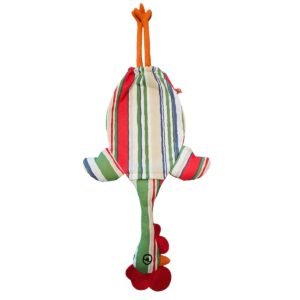 Dispenser de bolsas gallina Etelvina Rayada Roja y Verde