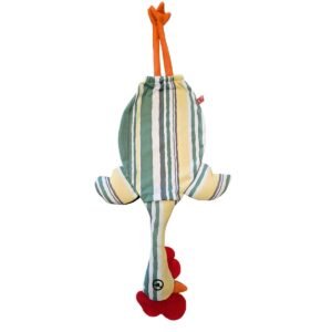 Dispenser organizador de bolsas gallina Etelvina Rayada Verde
