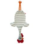 Dispenser Organizador de Bolsas Gallina Etelvina Rayada Verde y Blanco