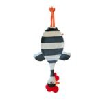 Dispenser Organizador de Bolsas Gallina Etelvina Rayada Violeta Oscuro y Blanco