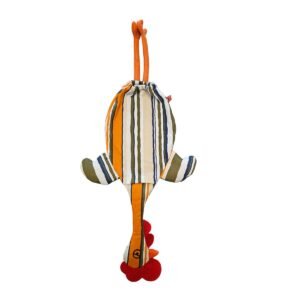 Dispenser de bolsas gallina Etelvina Rayada Naranja Verde