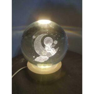 ESFERA CRISTALM LED CALIDA 8CM ASTRONAUTA LUNA - foto 2